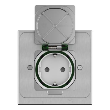 GOLVUTTAG SCHNEIDER ELECTRIC UNICA SYSTEM+ KVADRAT XS GRÅ