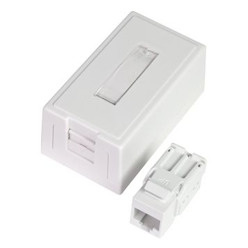 NÄTVERKSUTTAG ELKO UTP RJ45 1X8 C6 VIT