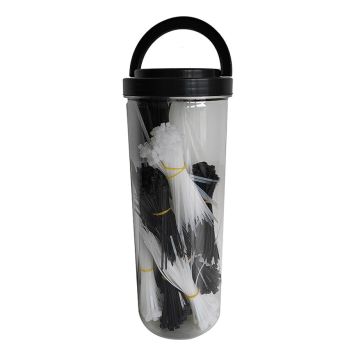 BUNTBAND PROBAU SVART/VIT 1000-PACK  