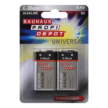 BATTERI PROFI DEPOT ALKALINE 9V 2-PACK