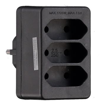 GRENPROPP VOLTOMAT 3-VÄG 250V OJORDAD SVART