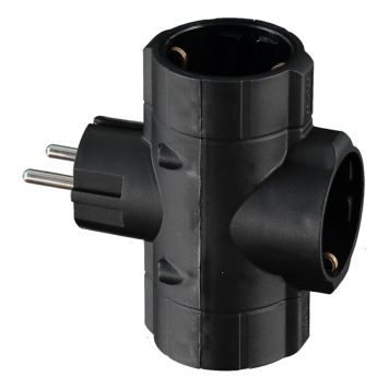 GRENPROPP VOLTOMAT 3 SCHUKO 250V JORDAD SVART