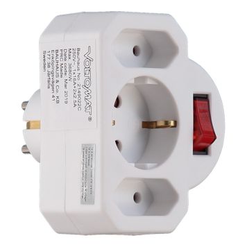 GRENPROPP VOLTOMAT 2EU+1SCHUKO 250V JORDAD VIT