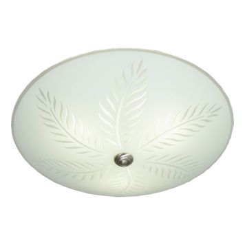 PLAFOND ANETA LIGHTING PALMBLAD VIT/STÅL