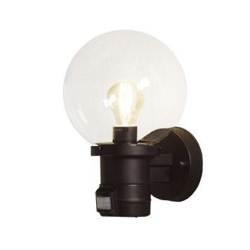 VÄGGLAMPA KONSTSMIDE NEMI MED RÖRELSEVAKT SVART