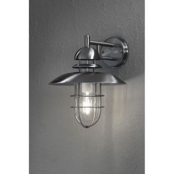 VÄGGLAMPA KONSTSMIDE SORRENTO ROSTFRITT STÅL