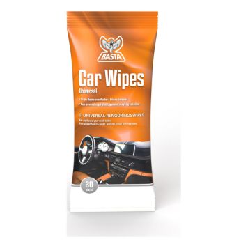 TVÄTTSERVETTER CAR WIPES UNIVERSAL 20-PACK 