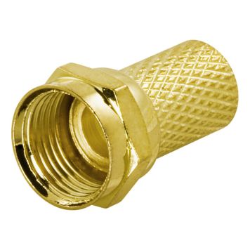 DELTACO F-KONTAKT, HANE 6,2MM RG6/KABLAG