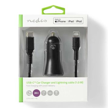 BILLADDARE NEDIS USB-C LIGHTNING 8-PIN 12V
