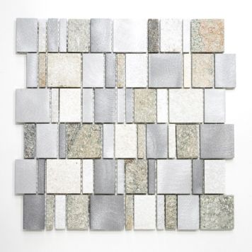 MOSAIK WELSCHEIT RECTANGLE QUARTZITE/ALLOY MIX PRIS PER ARK