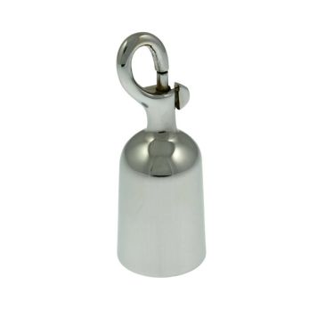 ÄNDFÄSTE POLY ROPES MED KARBINKROK BLANK KROM Ø28MM