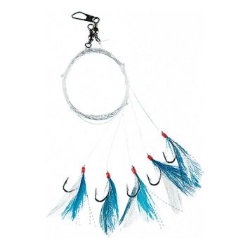 FJÄDERHÄCKLA BLÅ/VIT/GLITTER 5 KROKAR STL 1