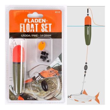 BETESSET FLADEN PIKE FLOAT-SET GÄDDA 14G 