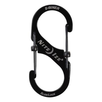 S-KARBINHAKE MED SLIDELOCK SVART