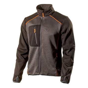 FLEECETRÖJA L.BRADOR 6195P SVART/GRÅ XXL