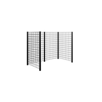 AVFALLSSKJUL PLUS STÅLSPALJÉ SVART 193,5X99X147 CM