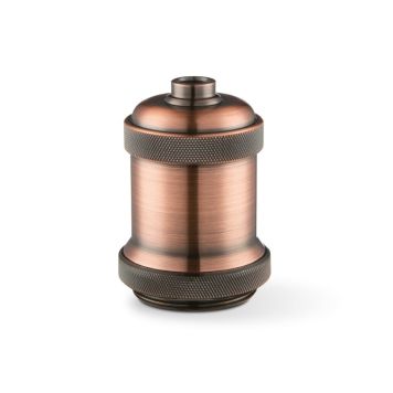 LAMPHÅLLARE HOME SWEET HOME METALL RÄFFLAD E27 KOPPAR