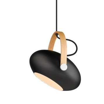 TAKLAMPA HALO DESIGN D.C Ø26CM SVART/TRÄ                       
