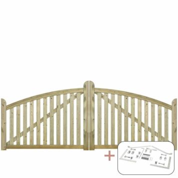 DUBBELGRIND PLUS LIGNO 300X118/88CM TRYCKIMPREGNERAD