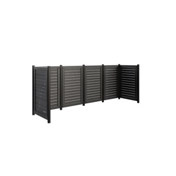 AVFALLSSKJUL PLUS LUND SVART 325X85X124 CM