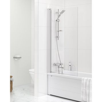 BADKARSVÄGG GUSTAVSBERG SQUARE 80CM KLARGLAS