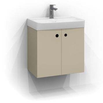 TVÄTTSTÄLLSSKÅP SVEDBERGS INTRO MED TVÅ LUCKOR SAND MATT