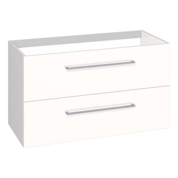 TVÄTTSTÄLLSSKÅP SCANBAD MULTO 2 LÅDOR VIT HÖGBLANK 100 CM