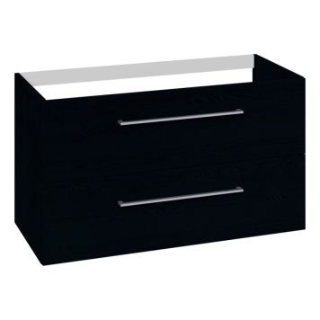 TVÄTTSTÄLLSSKÅP SCANBAD MULTO 2 LÅDOR SVART 100 CM