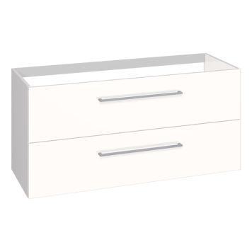 TVÄTTSTÄLLSSKÅP SCANBAD MULTO 2 LÅDOR VIT HÖGBLANK 120 CM