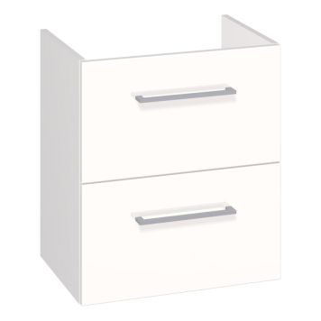 TVÄTTSTÄLLSSKÅP SCANBAD MULTO GRUND M UTSKÄRNING GOLV 2 LÅDOR VIT HÖGBLANK 50 