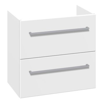 TVÄTTSTÄLLSSKÅP SCANBAD MULTO  GRUND M UTSKÄRNING GOLV 2 LÅDOR VIT MATT 60 CM