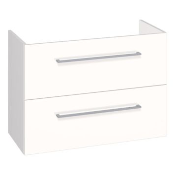 TVÄTTSTÄLLSSKÅP SCANBAD MULTO GRUND M UTSKÄRNING GOLV 2 LÅDOR VIT HÖGBLANK 80 