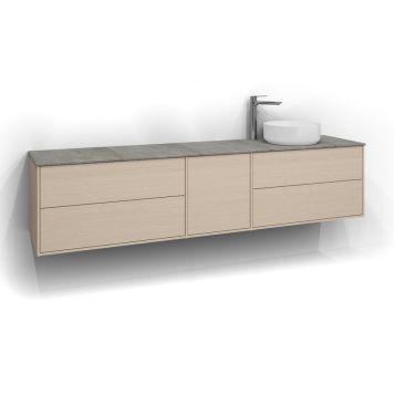 TVÄTTSTÄLLSSKÅP SVEDBERGS EPOS PLAN VIT ASK 5L 200CM