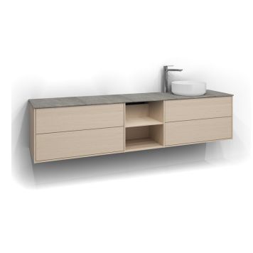 TVÄTTSTÄLLSSKÅP SVEDBERGS EPOS PLAN PUSH VIT ASK 4L 200CM