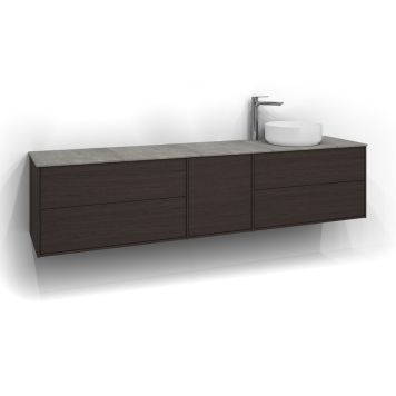 TVÄTTSTÄLLSSKÅP SVEDBERGS EPOS PLAN BRUN ASK 5L 200CM