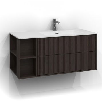 TVÄTTSTÄLLSSKÅP SVEDBERGS EPOS RAND PUSH 2H BRUN ASK 100CM