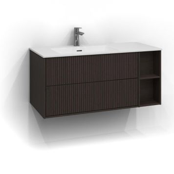 TVÄTTSTÄLLSSKÅP SVEDBERGS EPOS RAND PUSH 2V BRUN ASK 100CM