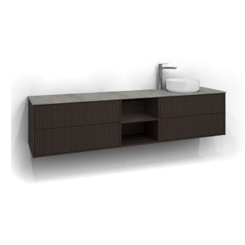 TVÄTTSTÄLLSSKÅP SVEDBERGS EPOS RAND PUSH BRUN ASK 4L 200CM