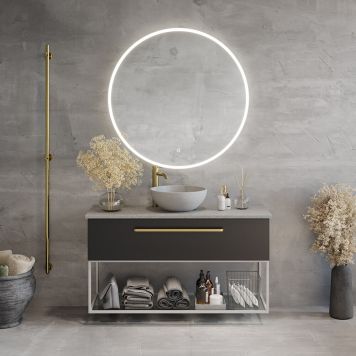 KOMMODPAKET CAMARGUE IQ+ SVART MATT/BETONG 120CM