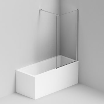 BADKARSVÄGG SWEBAD MARBY KROMAD ALUMINIUM 80X148CM  