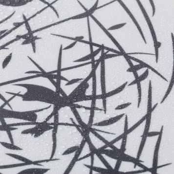 DUSCHDRAPERI SEALSKIN FLOW 180X200CM VIT/SVART