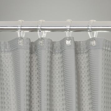 DUSCHDRAPERI SEALSKIN RELATIVE LYS 180X200CM GRÅ