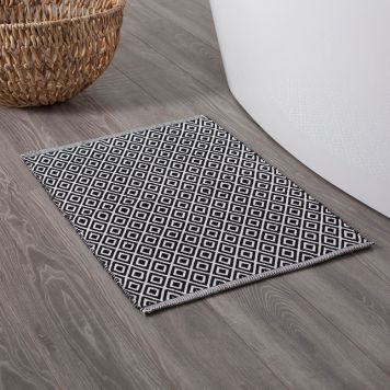 BADRUMSMATTA SEALSKIN TRELLIS 60X90CM SVART