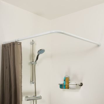 DUSCHDRAPERISTÅNG SEALSKIN KOMBI 90X90CM VIT