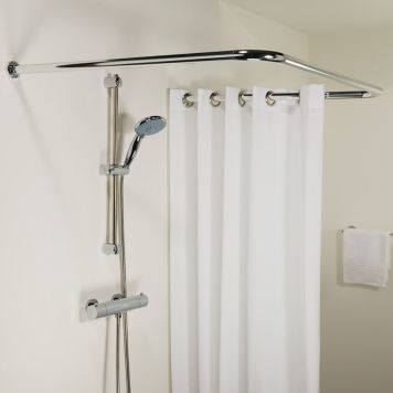 DUSCHDRAPERISTÅNG SEALSKIN KOMBI 90X90CM KROM