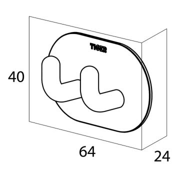 KROK TIGER RONDO DUBBEL 6,4CM VIT 