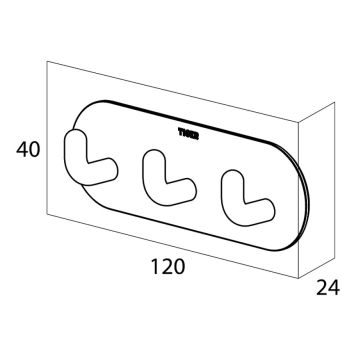 KROKLIST TIGER RONDO 12CM VIT
