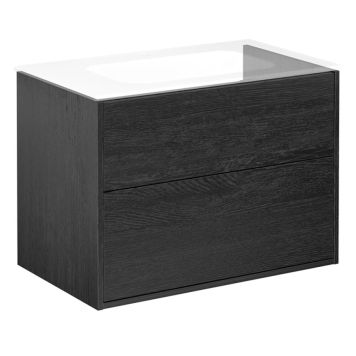 TVÄTTSTÄLLSSKÅP GUSTAVSBERG ARTIC 80CM SVART ASKFANER 