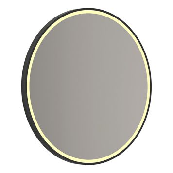 SPEGEL SCANBAD AURA LED RUND SVART Ø75CM