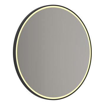 SPEGEL SCANBAD AURA LED RUND SVART Ø90CM